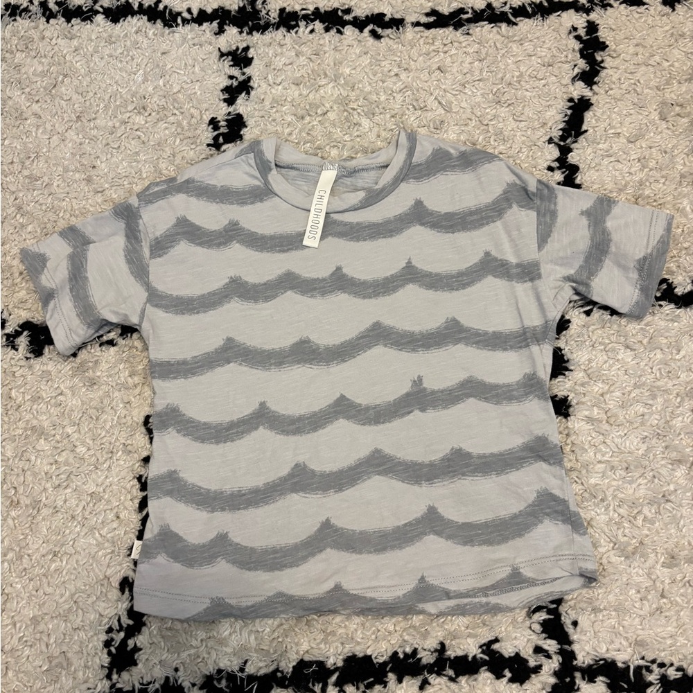 Childhoods Clothing Gray Wave Pattern Kids T-Shirt